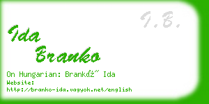 ida branko business card